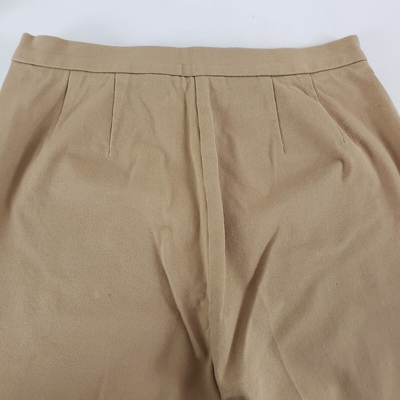 Liz Claiborne Lizsport Size 8 Tan High Waisted Flat Front Cotton Stretch Capri - Picture 8 of 9